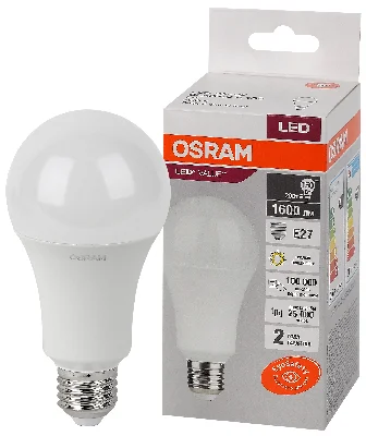 Лампа светодиодная LED 20 Вт E27 3000К 1600Лм груша 220 В (замена 150Вт) OSRAM LEDVANCE 4058075579293