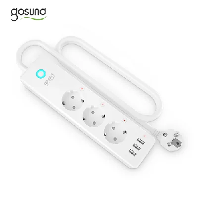 Фильтр умный сетевой Smart plug Wi-Fi, 3 розетки, 3 USB, 15А, 3680 Вт Gosund P1