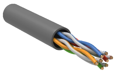 Витая пара U/UTP 5E 4х2х0.52 LSZH серый (305м) РФ/Т