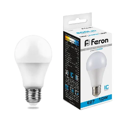 Лампа светодиодная LED 10вт Е27 дневной FERON LB-92 25459