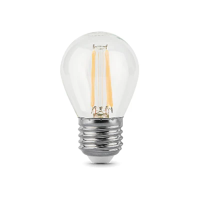 Лампа светодиодная филаментная LED 9 Вт 680 лм 2700К AC150-265В E27 шар P45 теплая Black Filament GAUSS 105802109