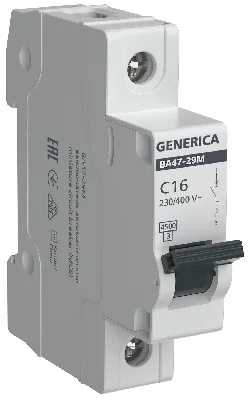 Автоматический выключатель ВА47-29М 1P 16А 4,5кА C GENERICA