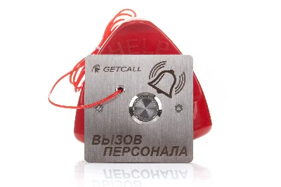 Проводная влагозащищенная кнопка вызова со шнуром GC-0423W1 GETCALL