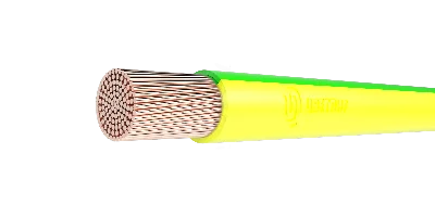 Провод силовой ПуГВнг(A)-LS 1х10 зелено-желтый ТРТС Цветлит КЗ 00-00130617