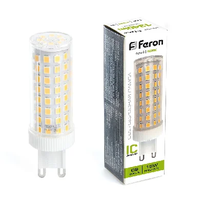 Лампа светодиодная LED 15вт 230в G9 белый капсульная FERON LB-437 38213