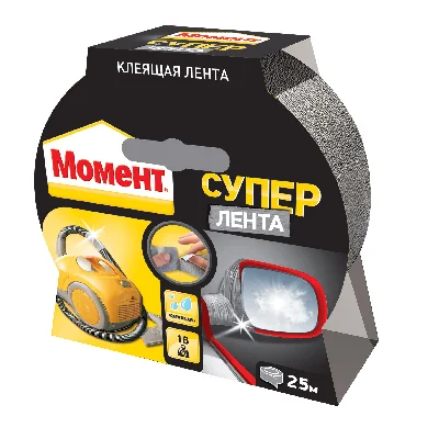 Лента клеящая Супер Лента Момент, 25 м бл (серебр) Henkel Б0023002