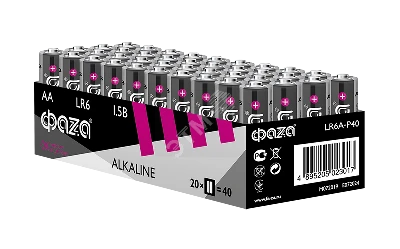 Элемент питания LR 6 (AA) алкалиновая уп. 40 шт. Alkaline Pack-40 ФАZА 5023017