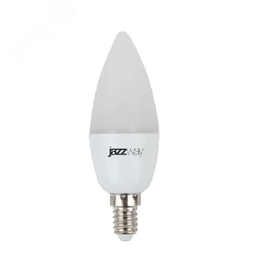 Лампа светодиодная LED 9Вт Е14 теплый матовая свеча JazzWay 2859457A