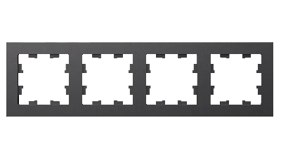 ATLASDESIGN 4-постовая РАМКА, универсальная, БАЗАЛЬТ Systeme Electric ATN001404