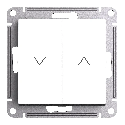 ATLASDESIGN 2-клавишный ВЫКЛЮЧАТЕЛЬ ЖАЛЮЗИ, 10А, мех., БЕЛЫЙ Systeme Electric ATN000119