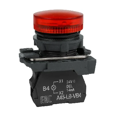 Лампа сигнальная OptiSignal D22 C5-L-M4 красная пластик 230-240VAC XB5AVM4 КЭАЗ 332190