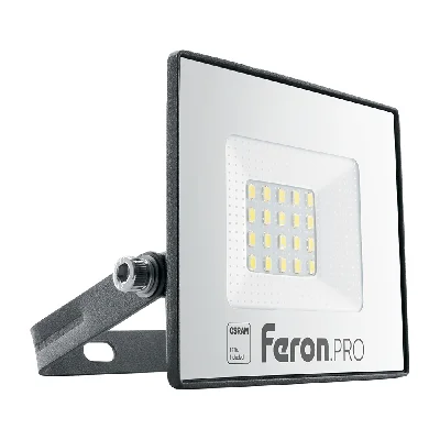 Прожектор светодиодный ДО-20w 6400К 1600Лм IP65 черный Feron.PRO FERON LL-1000 41538