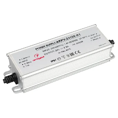 Блок питания ARPV-24150-A1 (24V, 6.25A, 150W) (IP67 металл, 3 года) Arlight 034209