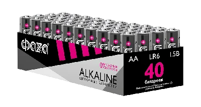 Элементы питания алкалиновые LR 6  (AA) ФАZА Alkaline (40 шт. в упаковке) JazzWay LR6A-P40