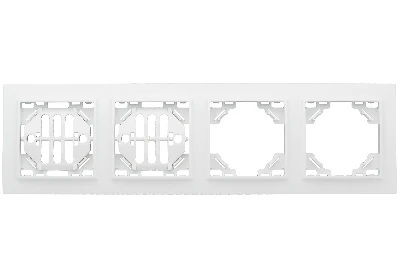 Рамка Минск 4-местная горизонтальная белая EKF ERM-G-304-10