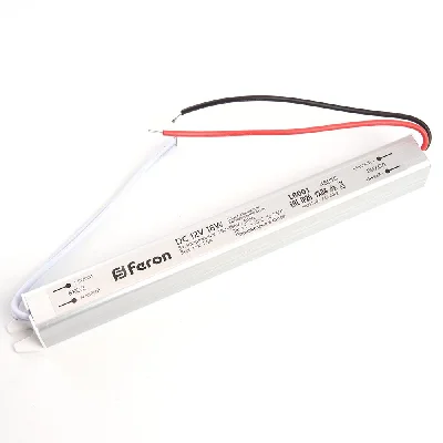 Драйвер светодиодный LED 18w 12v ультратонкий FERON LB001 48010