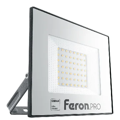 Прожектор светодиодный ДО-50w 6400К 5000Лм IP65 черный Feron.PRO FERON LL-1000 41540