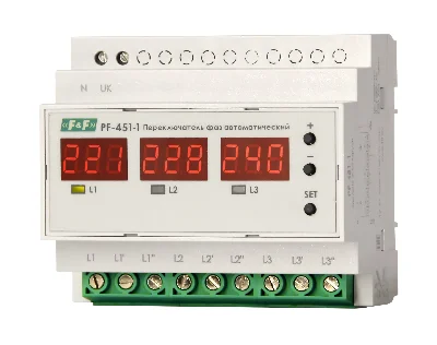 Переключатель фаз автоматический PF-451-1 Евроавтоматика F&F EA04.005.005