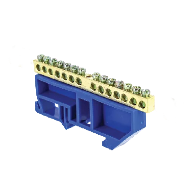 Шина нулевая 63.14 изолятор на DIN-рейку латунь EKF sn0-63-14-d