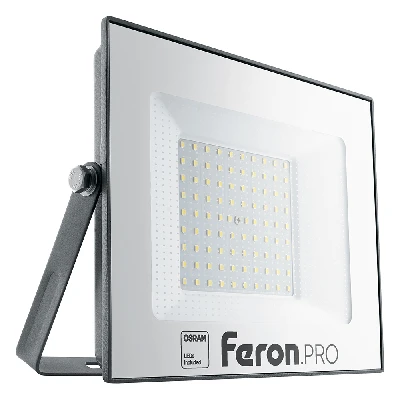 Прожектор светодиодный ДО-100w 6400К 10000Лм IP65 черный Feron.PRO FERON LL-1000 41541