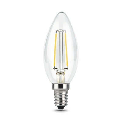 Лампа светодиодная филаментная LED 9 Вт 680 лм 2700К AC185-265В E14 свеча теплая Black Filament GAUSS 103801109