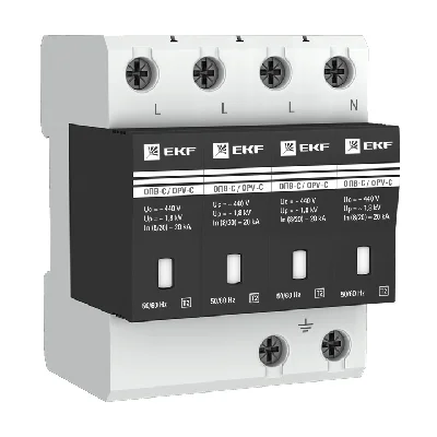 Ограничитель перенапряжения импульсный ОПВ-C/4п In20кА 400В EKF opv-c4