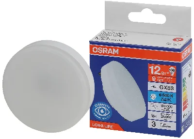 Лампа светодиодная LED 12Вт GX53 6500К 960Лм спот 220В (замена 100Вт) OSRAM LEDVANCE 4099854185939