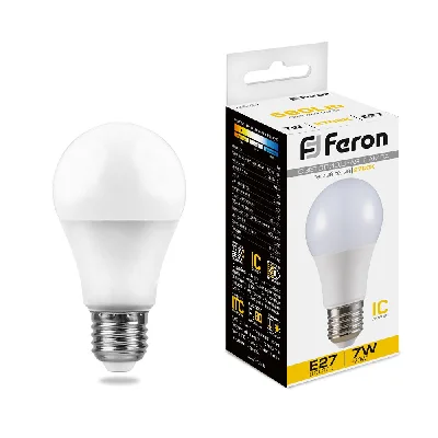 Лампа светодиодная LED 7вт Е27 теплая FERON LB-91 25444