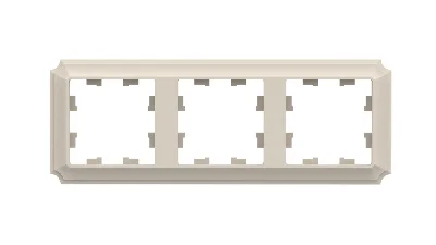 ATLASDESIGN ANTIQUE 3-постовая рамка, универсальная, БЕЖЕВЫЙ Systeme Electric ATN100203