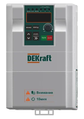 Преобразователь частоты DEKV060- 2.2кВт 3 фазы 380В с торм. Модулем Dekraft DEKV060G2R2T4B