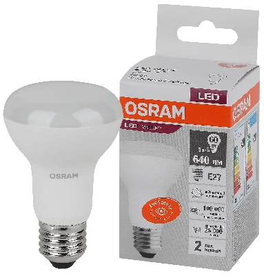 Лампа светодиодная LED 8 Вт E27 4000К 640Лм гриб 220 В (замена 60Вт) OSRAM LEDVANCE 4058075581913