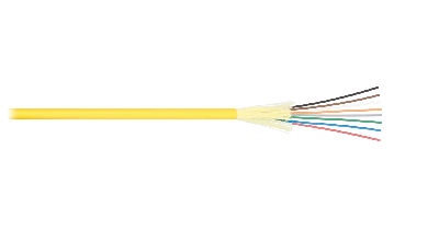 Кабель волоконно-оптический, 16 волокон, SM 9/125 OS2, внутр, распред, LSZH, желтый NIKOMAX NKL-F-016S2I-00C-YL ЭКО47640