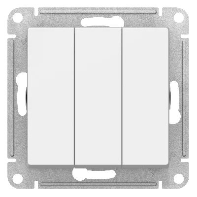 ATLASDESIGN 3-клавишный ВЫКЛЮЧАТЕЛЬ, сх.1+1+1, 10АХ, механизм, ЛОТОС Systeme Electric ATN001331