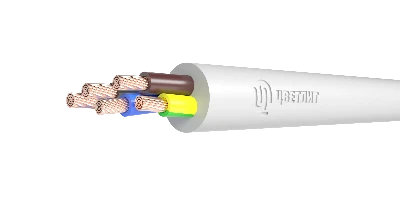 Провод ПВС 4х1,5+1х1,5 белый Цветлит КЗ 00-00135341