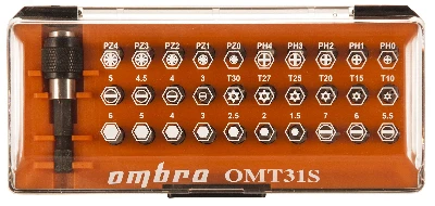 Набор вставок-бит, 31 предмет Ombra OMT31S 055010