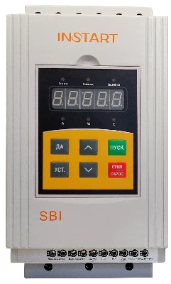 Устройство плавного пуска SBI-7.5/15-04 7.5кВт, 15А, 3Ф, 380В±15%, 50Гц/60Гц, IP20, со встроенным байпасом Instart 00061200