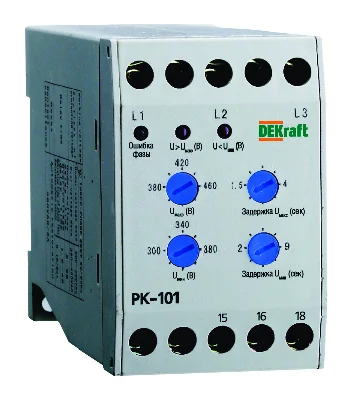 Реле контроля фаз РК-101 380В тип 01 Dekraft 23300DEK