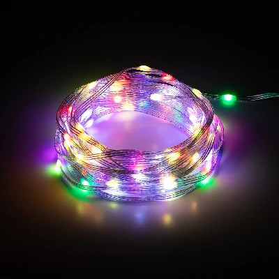 Умная гирлянда RGB, 10 м, ПДУ (управление цветом и режимами), таймер, USB, 100 LED, IP20 ERASG -01 ЭРА Б0060432