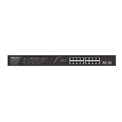 Коммутатор неуправляемый, PoE, 18 портов, 16x1000Base-T, 2x1000Base-X SFP, 247 Вт Ruijie RG-ES118GS-P 00-01018336