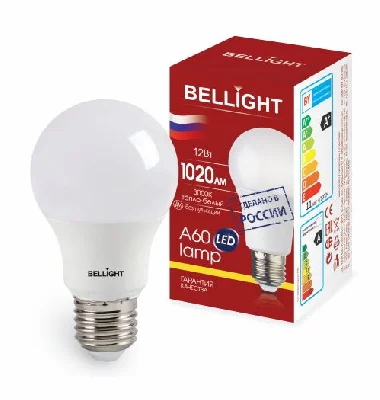 Лампа светодиодная LED 12Вт Е27 220 3000К 1020Лм Bellight BELLIGHT 88297789