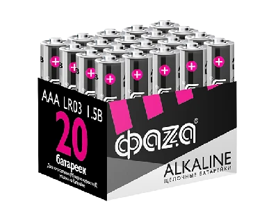 Элементы питания алкалиновые LR03  (AAA) ФАZА Alkaline (20 шт. в упаковке) JazzWay LR03A-P20